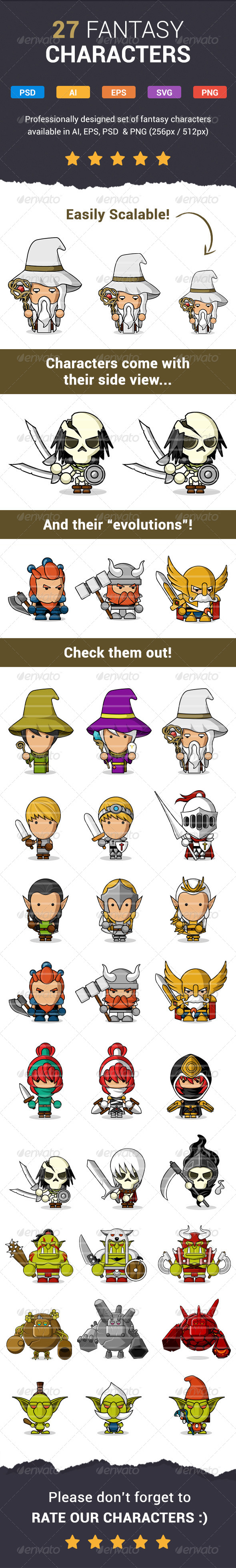 GraphicRiver 27 Modern Fantasy Characters 7170090 GraphicRiver 27 Modern Fantasy Characters 7170090