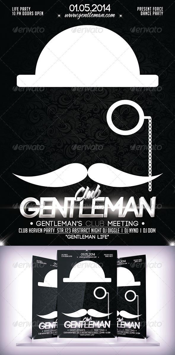 GraphicRiver Gentleman Club Flyer 7178126 GraphicRiver Gentleman Club Flyer 7178126
