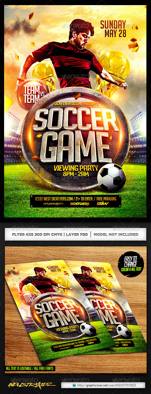 GraphicRiver Soccer Flyer Template PSD 7225599 GraphicRiver Soccer Flyer Template PSD 7225599