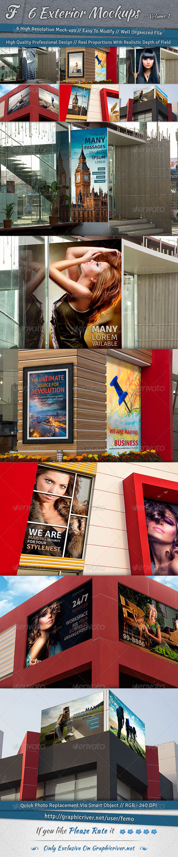 GraphicRiver 6 Exterior Mockups Volume 1 7227477 GraphicRiver 6 Exterior Mockups Volume 1 7227477