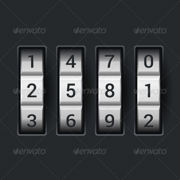GraphicRiver Combination Lock Number Code 7227641 GraphicRiver Combination Lock Number Code 7227641