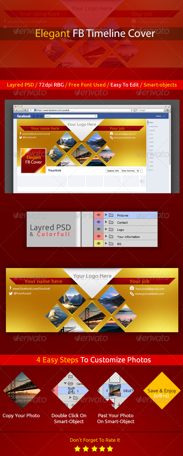 GraphicRiver Elegant FB Timeline Cover 7227922 GraphicRiver Elegant FB Timeline Cover 7227922