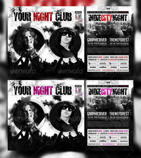 GraphicRiver Rock Vintage Indie Concert Party Flyer 7228572 GraphicRiver Rock Vintage Indie Concert Party Flyer 7228572