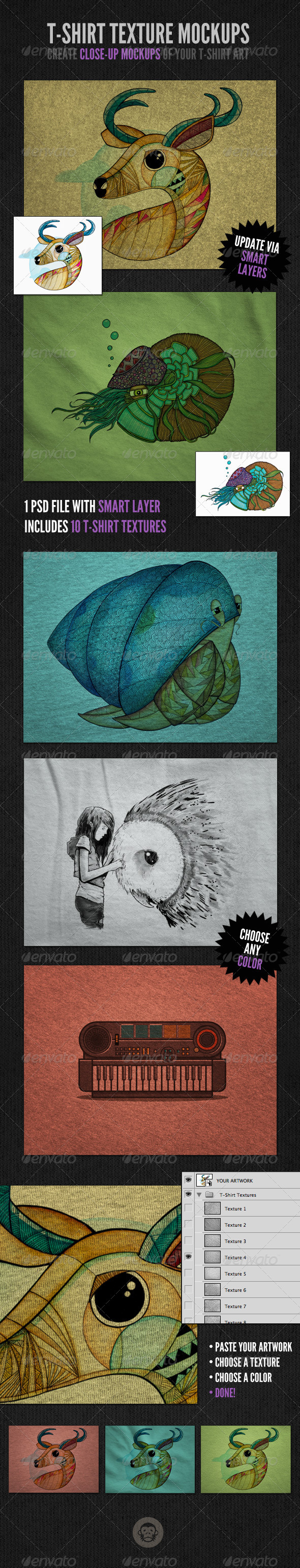 GraphicRiver T-Shirt Textures Mockup Collection 7228909 GraphicRiver T-Shirt Textures Mockup Collection 7228909