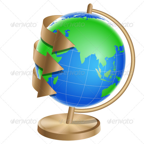 GraphicRiver Globe with Arrows Around 7228934 GraphicRiver Globe with Arrows Around 7228934