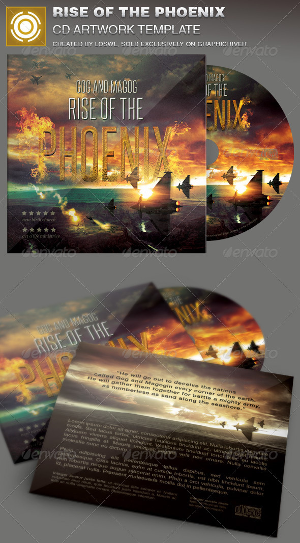 GraphicRiver Rise of the Phoenix CD Artwork Template 7229099 GraphicRiver Rise of the Phoenix CD Artwork Template 7229099