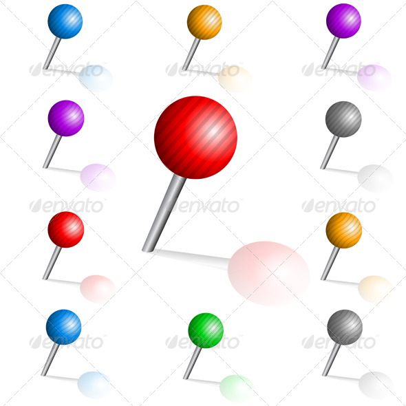 Color Pins (Man-made objects)