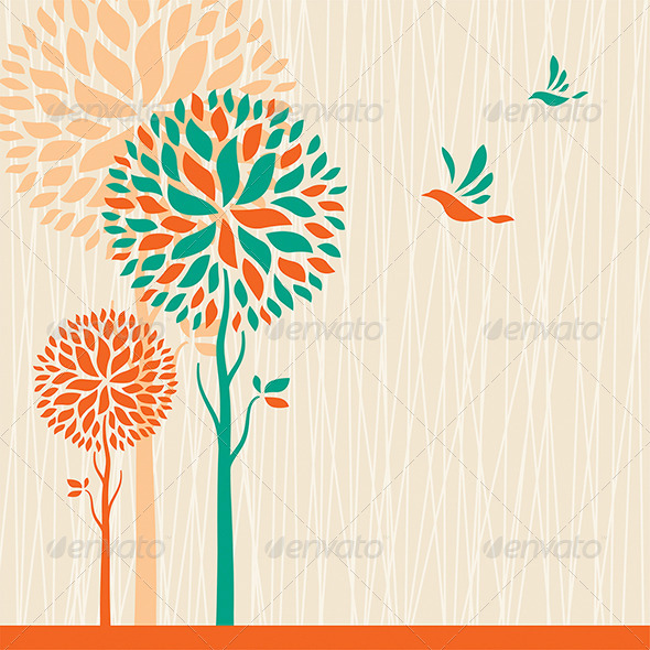 Abstract Trees Background (Flowers & Plants)