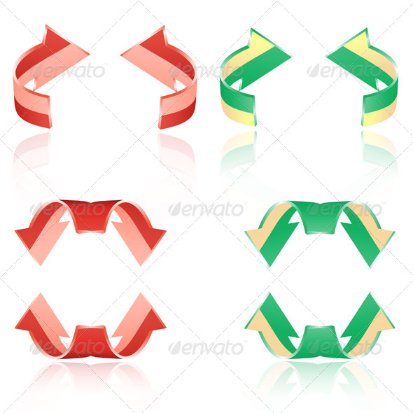 Set of Frosted Arrows (Decorative Symbols)