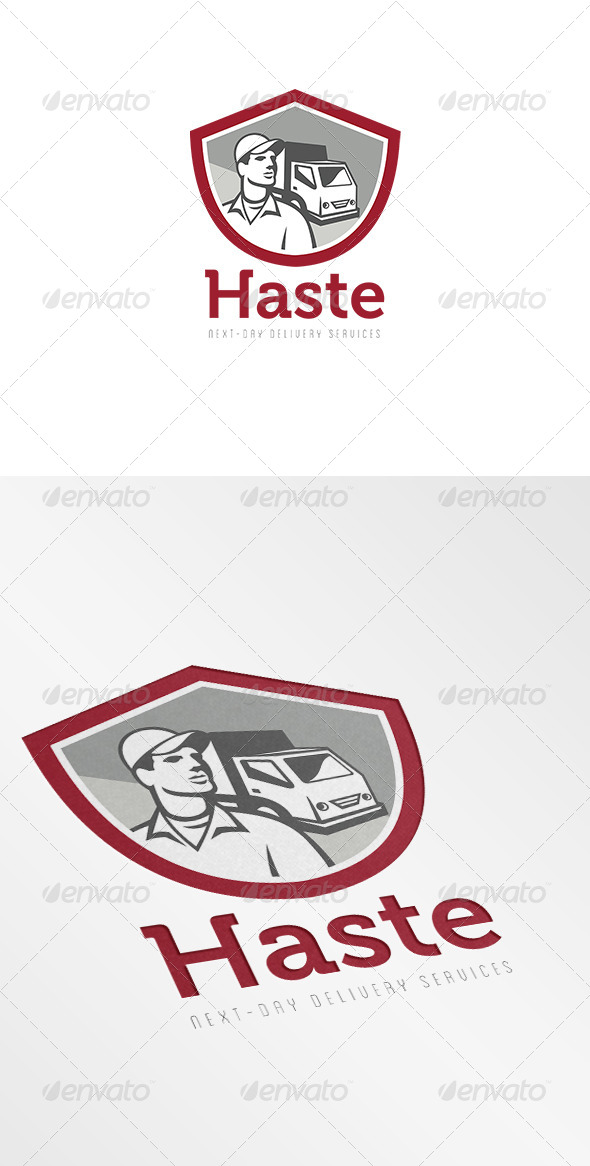 Haste Next Day Delivery Service Logo (Humans)