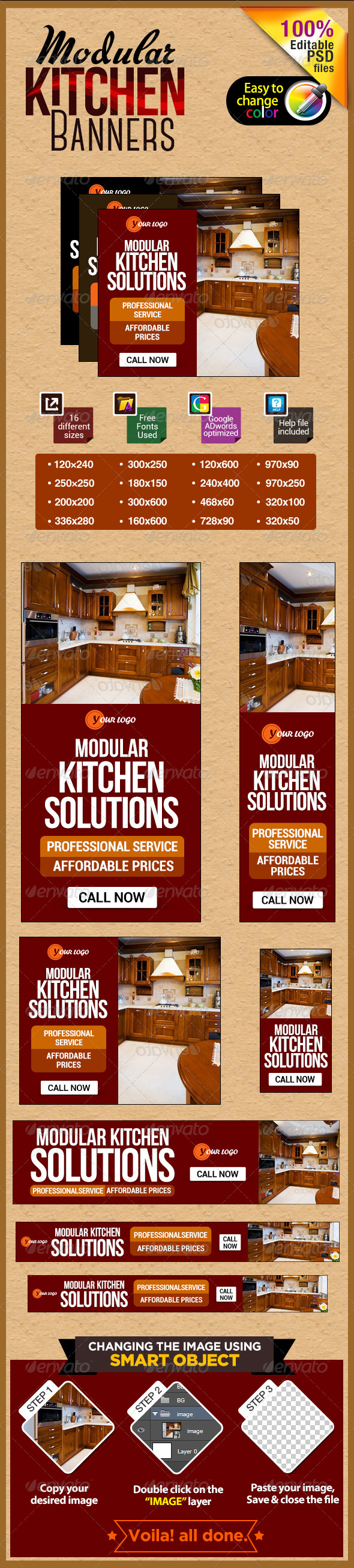 GraphicRiver Modern Kitchen Banners 7229791 GraphicRiver Modern Kitchen Banners 7229791