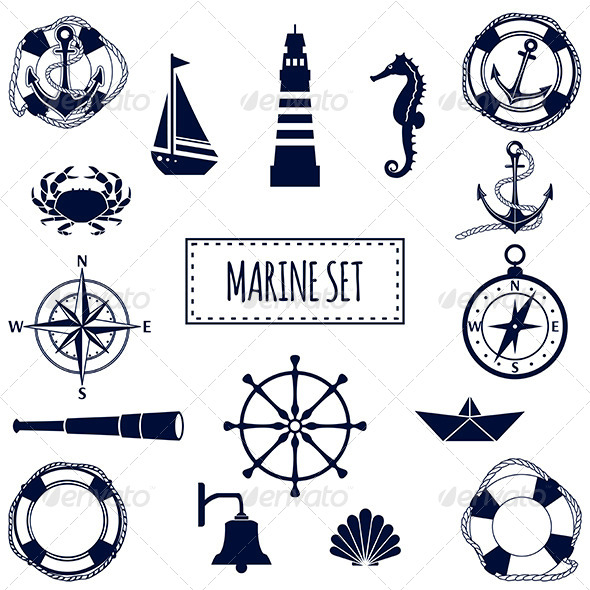 GraphicRiver Set of Flat Marine Icons 7201634 GraphicRiver Set of Flat Marine Icons 7201634