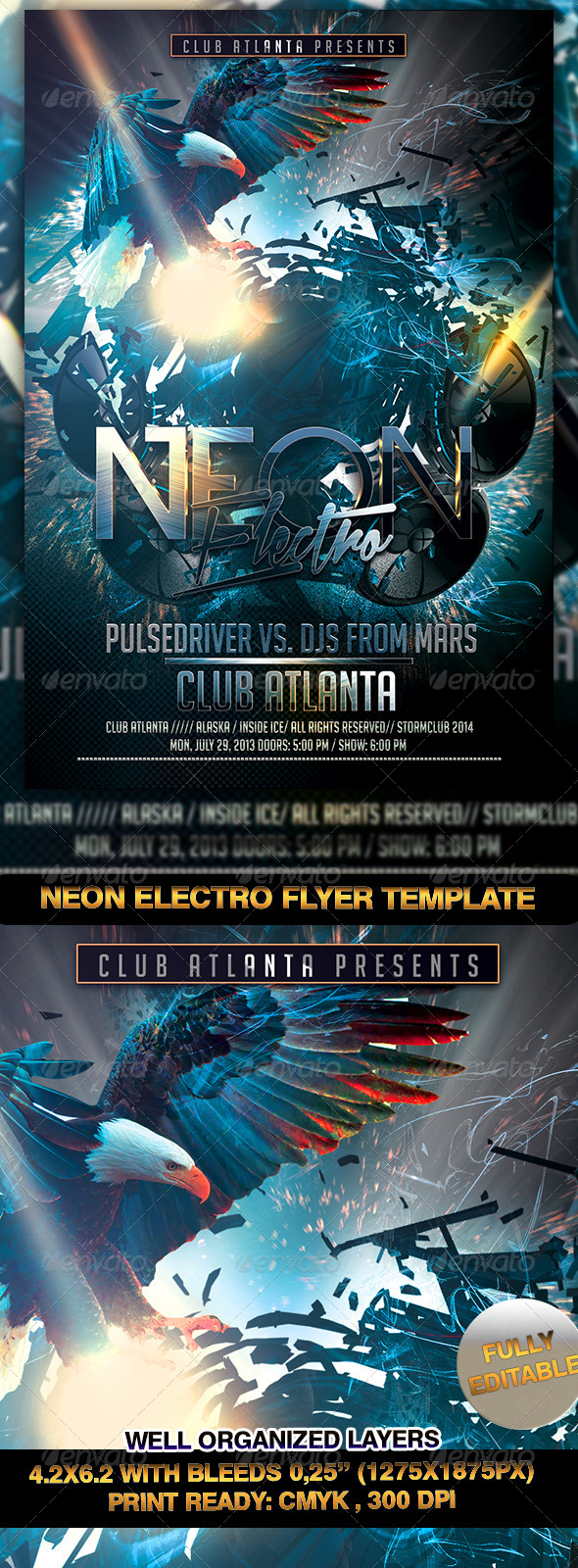 GraphicRiver Neon Electro Flyer Template 7235164 GraphicRiver Neon Electro Flyer Template 7235164