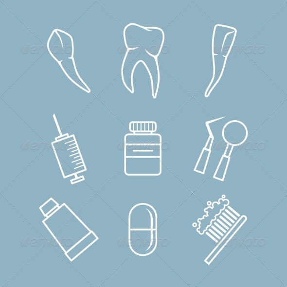 Dental icons set (Health/Medicine)