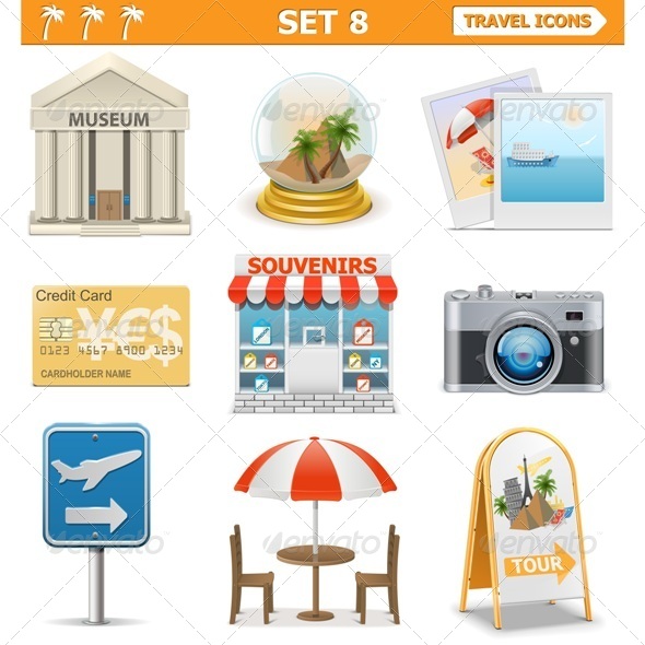 GraphicRiver Vector Travel Icons Set 8 7236101 GraphicRiver Vector Travel Icons Set 8 7236101