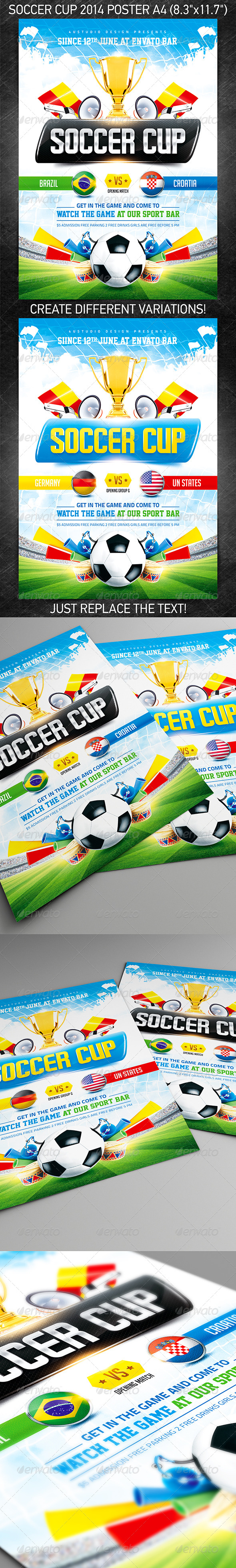 GraphicRiver Soccer Cup 2014 poster 7216165 GraphicRiver Soccer Cup 2014 poster 7216165