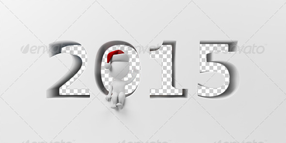GraphicRiver 3D small people sitting in the figure in 2015 7236822 GraphicRiver 3D small people sitting in the figure in 2015 7236822