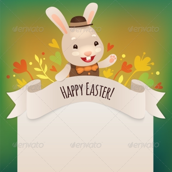 GraphicRiver Happy Easter Bunny Greeting Card 7236844 GraphicRiver Happy Easter Bunny Greeting Card 7236844