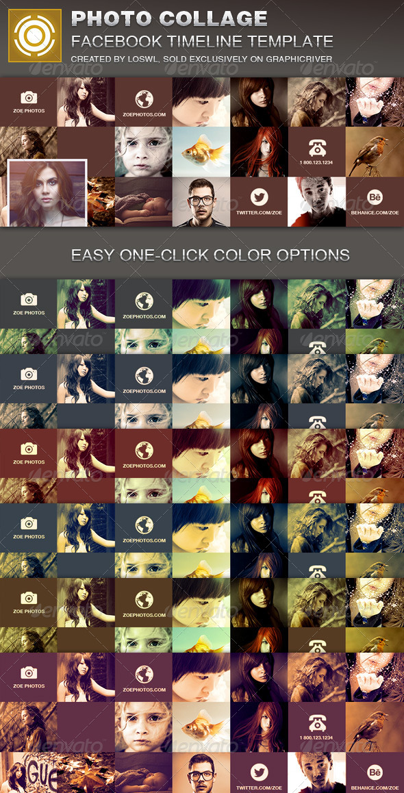 GraphicRiver Photo Collage Facebook Timeline Cover Template 7237274 GraphicRiver Photo Collage Facebook Timeline Cover Template 7237274