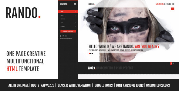 ThemeForest Rando One Page Multifunctional HTML Template 7237315 ThemeForest Rando One Page Multifunctional HTML Template 7237315