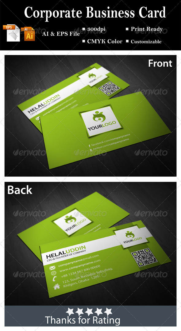 GraphicRiver Corporate Business Card 7238597 GraphicRiver Corporate Business Card 7238597
