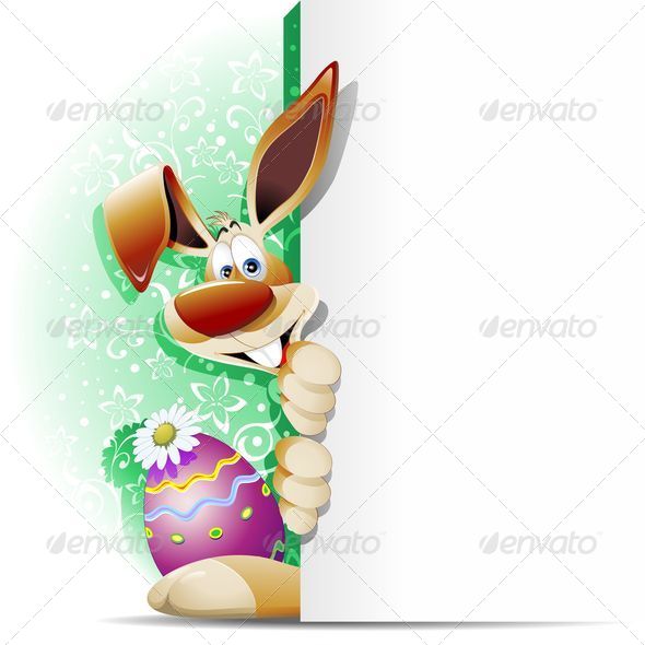 GraphicRiver Easter Bunny Cartoon with White Panel 7240753 GraphicRiver Easter Bunny Cartoon with White Panel 7240753
