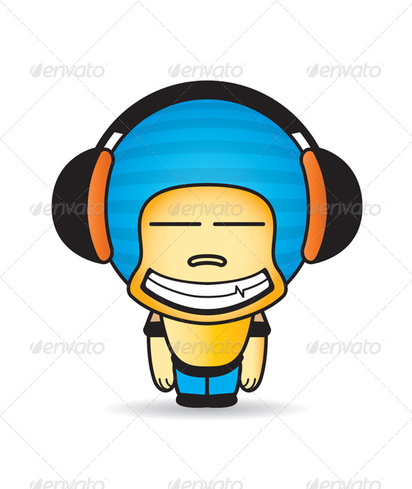 GraphicRiver Boy Character with Headphones 7197144 GraphicRiver Boy Character with Headphones 7197144