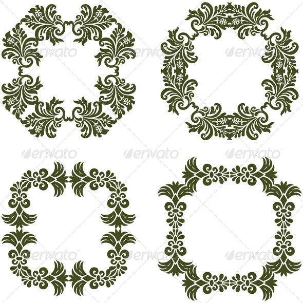 GraphicRiver Floral Damask Frames 7240844 GraphicRiver Floral Damask Frames 7240844