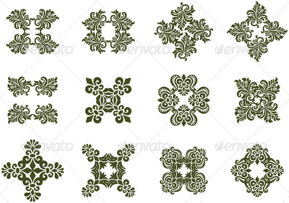 GraphicRiver Floral Damask Icons 7240857 GraphicRiver Floral Damask Icons 7240857