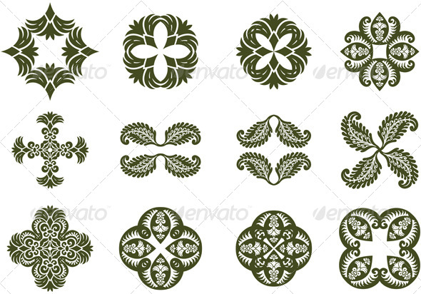 GraphicRiver Floral Damask Icons 7240864 GraphicRiver Floral Damask Icons 7240864