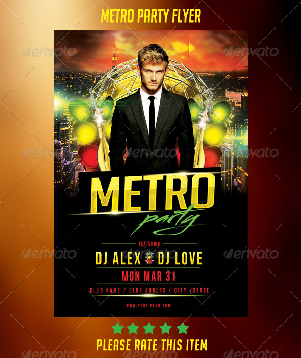 GraphicRiver Metro Party Flyer 7216311 GraphicRiver Metro Party Flyer 7216311