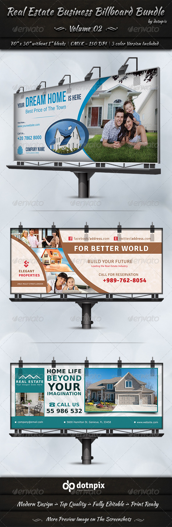 Real Estate Business Billboard Bundle | Volume 2 (Signage)