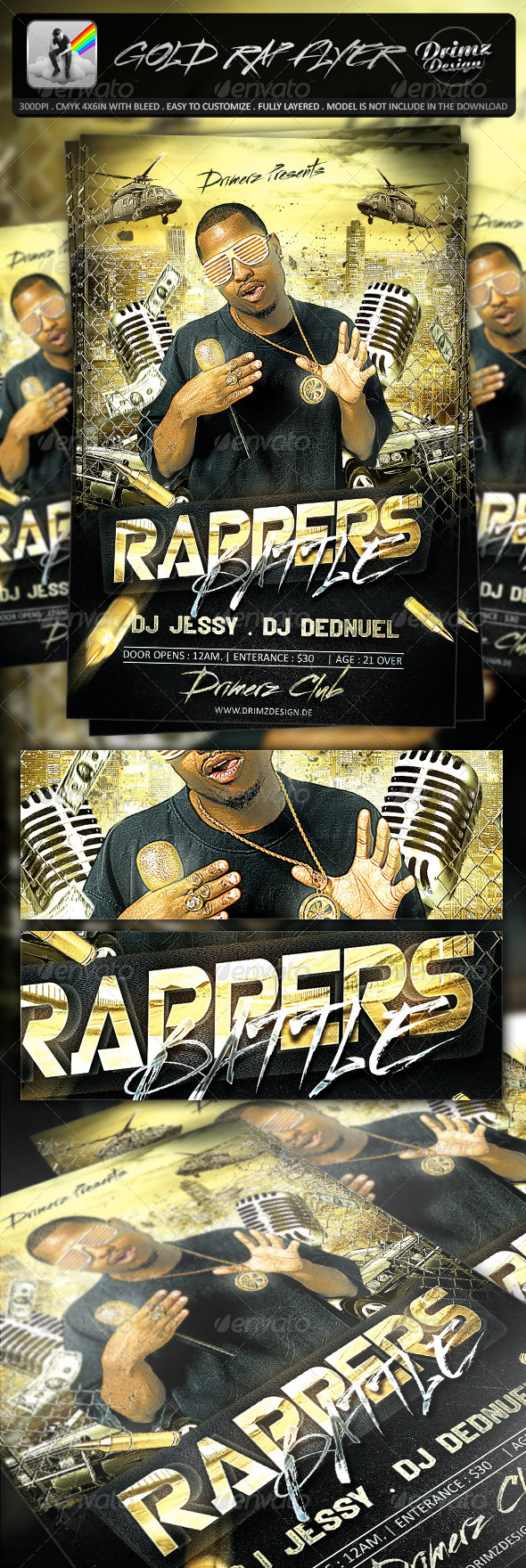 Gold Rap Flyer (Events)