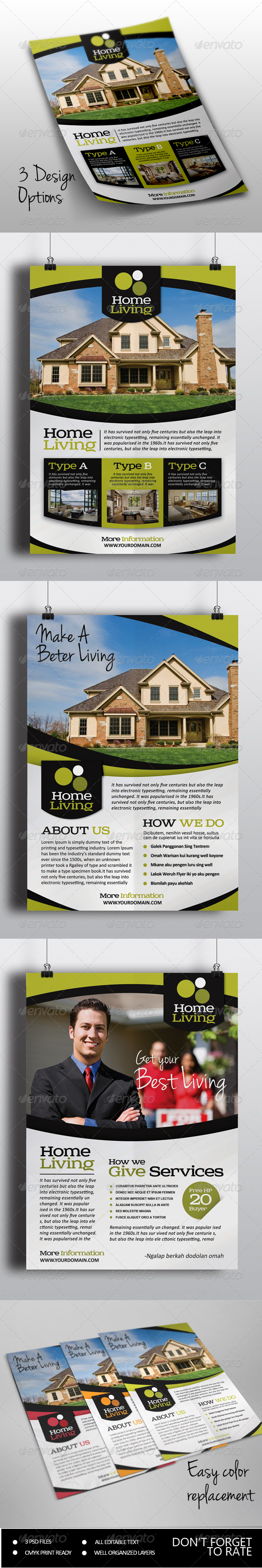 GraphicRiver Living Real Estate Flyer 7225253 GraphicRiver Living Real Estate Flyer 7225253