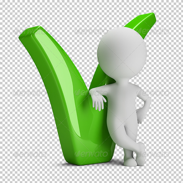 GraphicRiver 3D Small People Leaned on a Tick 7244281 GraphicRiver 3D Small People Leaned on a Tick 7244281