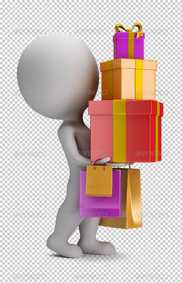 GraphicRiver 3D Small People Carries Gifts 7244523 GraphicRiver 3D Small People Carries Gifts 7244523