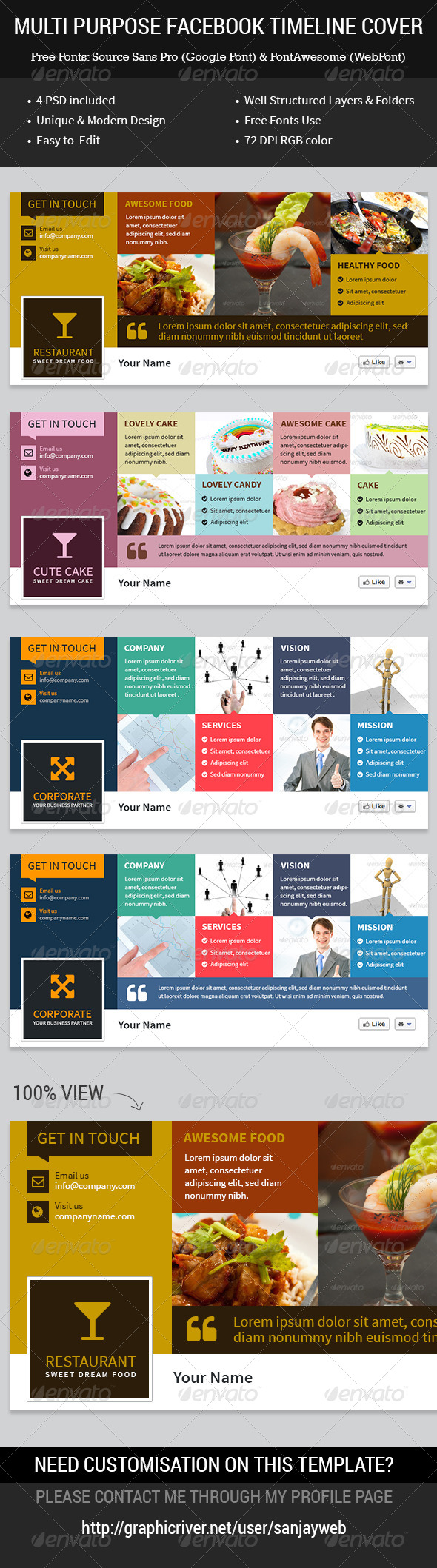 GraphicRiver Multi Purpose Facebook Timeline Cover 7244853 GraphicRiver Multi Purpose Facebook Timeline Cover 7244853
