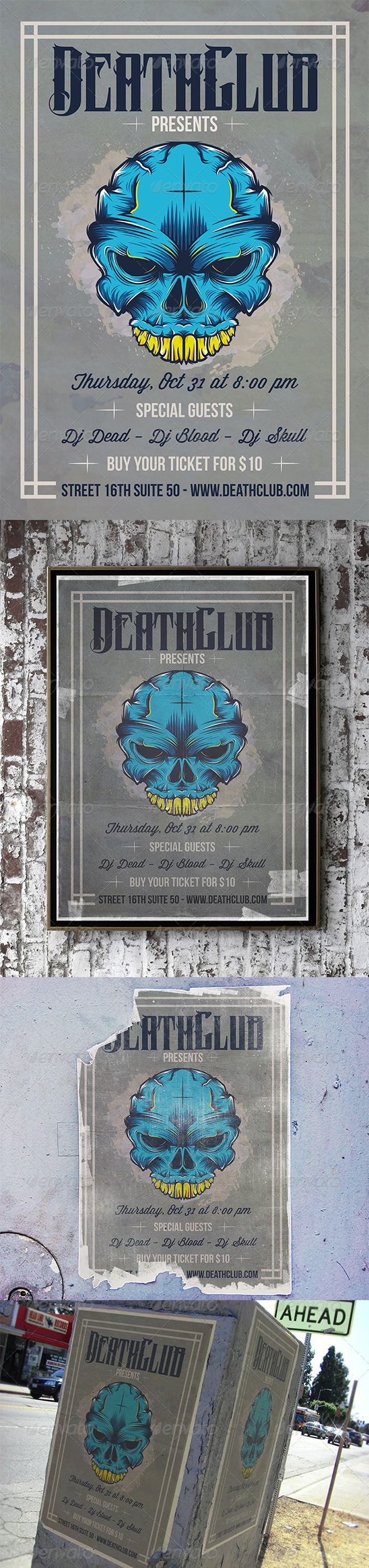 GraphicRiver Skull Tattoo Flyer 7244900 GraphicRiver Skull Tattoo Flyer 7244900