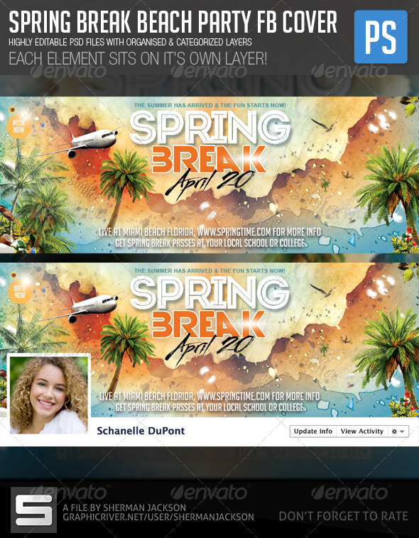 GraphicRiver Spring Break Beach Party FB Cover 7244974 GraphicRiver Spring Break Beach Party FB Cover 7244974