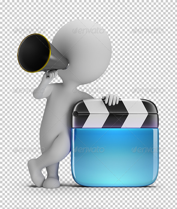 GraphicRiver 3D Small People Director with a Clapper 7245163 GraphicRiver 3D Small People Director with a Clapper 7245163