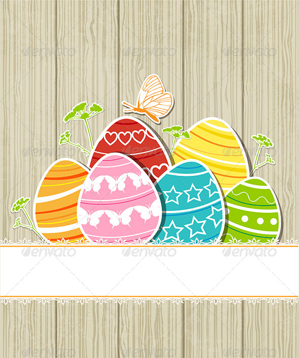 GraphicRiver Wooden Easter Background with Eggs 7245283 GraphicRiver Wooden Easter Background with Eggs 7245283