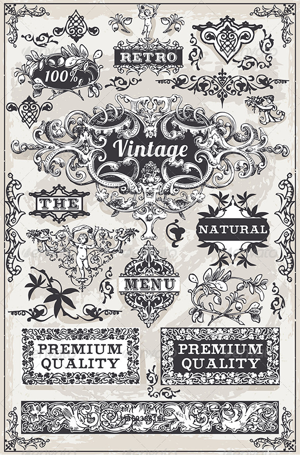 GraphicRiver Vintage Hand Drawn Graphic Banners and Labels 7245921 GraphicRiver Vintage Hand Drawn Graphic Banners and Labels 7245921