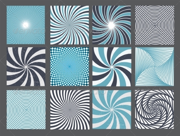 GraphicRiver Retro Vintage Hypnotic Background Set 7247156 GraphicRiver Retro Vintage Hypnotic Background Set 7247156