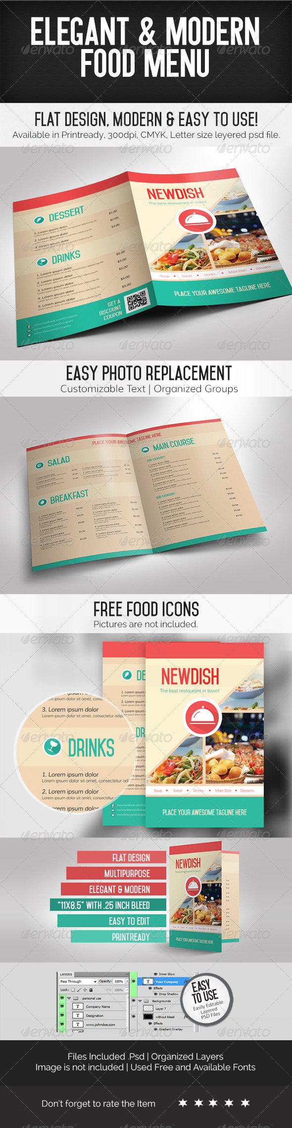 GraphicRiver Elegant & Modern Food Menu 7248810 GraphicRiver Elegant & Modern Food Menu 7248810