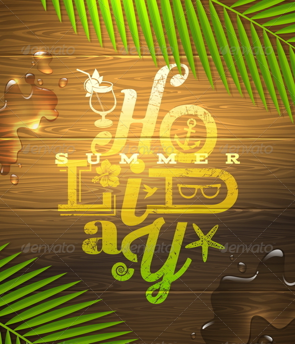 GraphicRiver Summer Holidays Type Design 7249773 GraphicRiver Summer Holidays Type Design 7249773