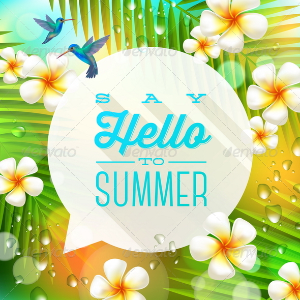 GraphicRiver Speech Bubble with Summer Greeting 7249957 GraphicRiver Speech Bubble with Summer Greeting 7249957