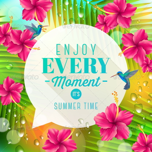 GraphicRiver Speech Bubble with Summer Greeting 7249983 GraphicRiver Speech Bubble with Summer Greeting 7249983