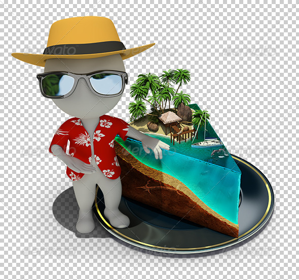 GraphicRiver 3D Small People Piece of Paradise 7250011 GraphicRiver 3D Small People Piece of Paradise 7250011