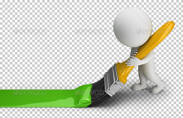 GraphicRiver 3D Small People Green Paint Brush 7250016 GraphicRiver 3D Small People Green Paint Brush 7250016