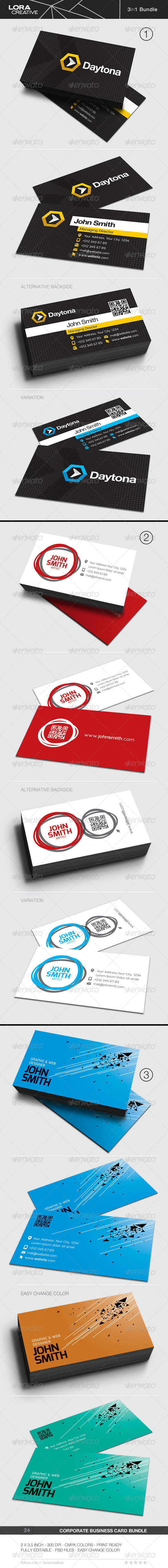 GraphicRiver 3 in 1 Business Card Bundle 24 7250274 GraphicRiver 3 in 1 Business Card Bundle 24 7250274